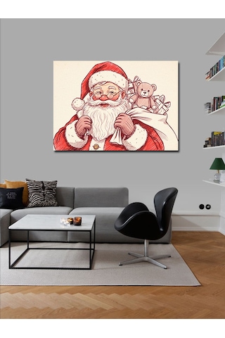 Kanvas Tablo Noel Baba Hediyesi 100cmx140cm