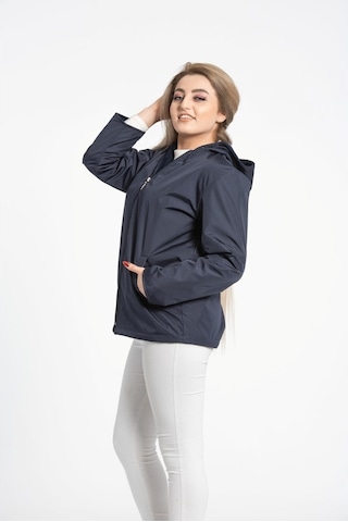 Vetre Kadın Polarlı Yağmurluk Mont Lacivert Büyük Beden 1005 Çok Renkli