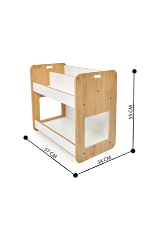 Minera Kumru Ahşapa 0-4 Yaş Çok Amaçlı Montessori Kitaplık Ahşap