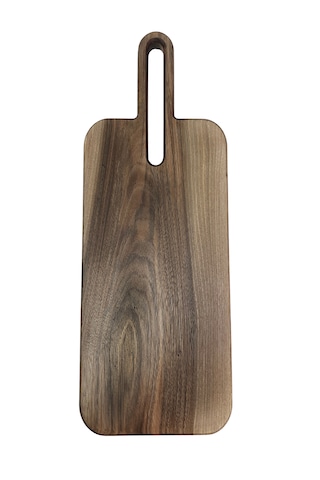 Yekpare Masif Ahşap Sunum Tahtası Kesme Tahtası Ceviz Medium 7