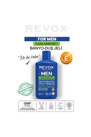 Revox Men Multi Mineral Kompleks Cildi Canlandırıcı Banyo Ve Duş Jeli 400 ML
