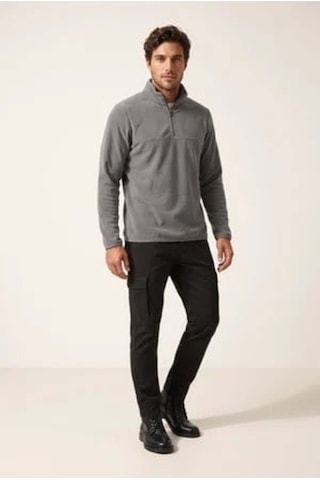 Jsco Erkek 6240 Basic Dik Yaka Polar Gri