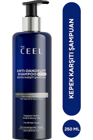 The Ceel Kepek Karşıtı ve Saç Derisi Bakımına Yardımcı Şampuan Zinc, Salisilik Asit ve Çay Ağacı Yağı 250 ML