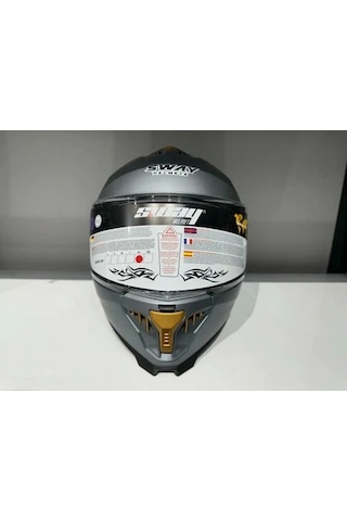 Sway Sw-865 Güneş Gözlüklü Motosiklet Kaskı Mat Gri