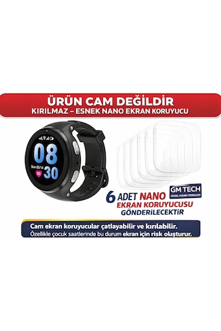 Bilicra Round Çocuk Akıllı Saat Ekran Koruyucu 6 Adet Nano Ekran Koruyucu - Cam Değildir