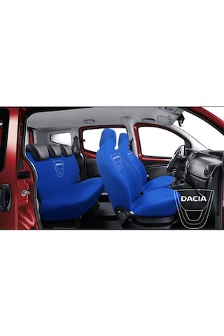 Oto Koltuk Kılıfı Ön Arka Set Gri Dacia Mavi