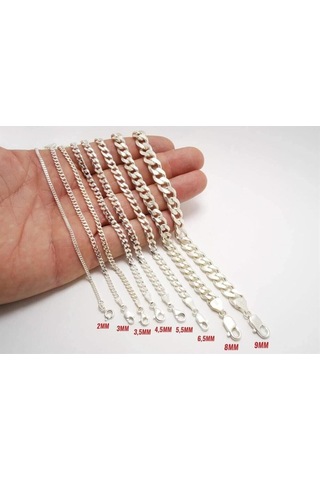 Gurmet 925 Ayar Gümüş Erkek Bileklik Künye 4.5mm 233708041