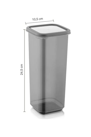 Meleni Home 12'li Pino Etiketli Mega Boy Baharatlık Seti - Kapaklı Kare Baharat Takımı Saklama Kabı 12x1700 Ml