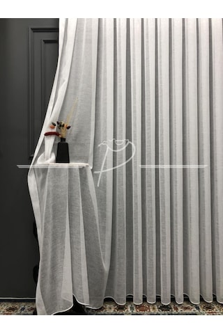 Tül Perde1. Sınıf Foldet Zemin Keten Etek Kurşun Çok Renkli