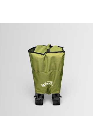 Orcamp Out-2381 100 Litre Veloce Arkası Açılabilir Fren Sistemli Katlanır Kamp Vagonu - Plaj Yük Taşıma Ve Kamp Arabası
