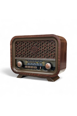 Rt-736a Nostaljik Ahşap Görünüm Radyo,eskitme Trend Nostalji Radyo