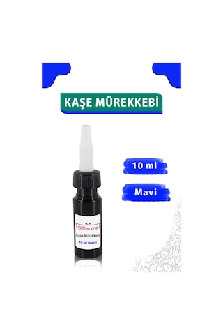 10 Ml Kaşe Mürekkebi, Flash Kaşe Mürekkebi- Mavi Çok Renkli