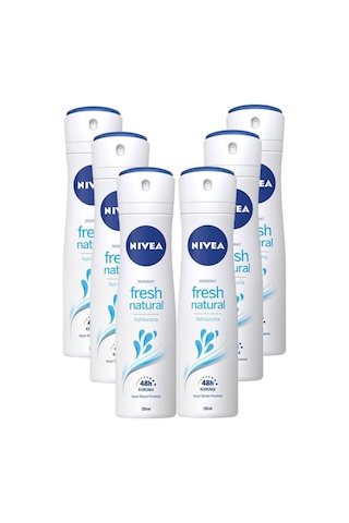 Nivea Fresh Natural Kadın Sprey Deodorant 6 x 150 ML