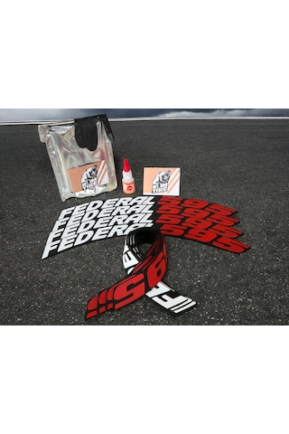 Federal 595 Motorsiklet Ve Otomobil Araç Lastik Yazısı 3.5 Cm 8 Adet Yapıştırıcı Arma Sticker