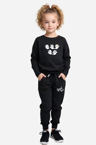 Fyk Kids Kız Çocuk 3'lü Yuvarlak Yaka Sweat Dreams Baski Detayli Alt-üst Pijama Takimi Çok Renkli