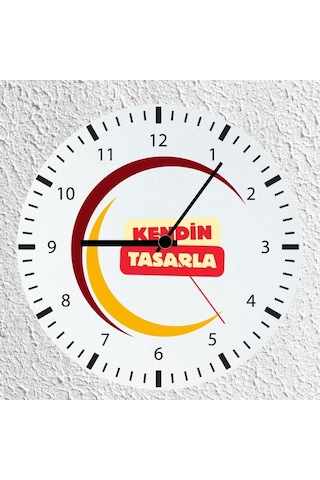 Kendin Tasarla Cam Duvar Saati 30x30 Cm - Kişiye Özel Logo Ve Resim Baskılı Dekoratif Saat Çok Reenkli