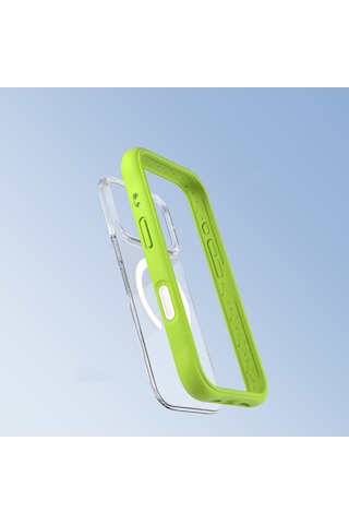 Apple Uyumlu iPhone 17 Pro Max  Kılıf M-safe Şarj Özellikli Airbagli Youngkit Dynamic 2 Serisi Kapak Yeşil Yeşil