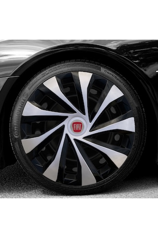 Fiat Punto 15'' inç Uyumlu Jant Kapağı 4 Adet 1 Takım Çelik Görünümlü