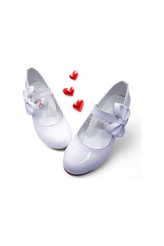 Beebron Ortopedik Topuklu Abiye Kız Çocuk Ayakkabı Glossy Series Abiayk2401 Rugan Beyaz Rugan Beyaz
