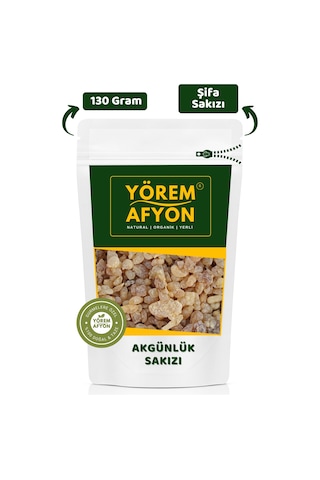 Yörem Afyon Doğal Mucize El Seçmesi Akgünlük Sakızı, Sığla Ağacı Reçine Boswellia Serrata 130gr
