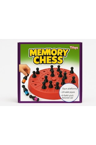 Memory Chess Zeka Oyunu Çocuk Eğitici Hafıza Geliştirici Renk Eşleştirme