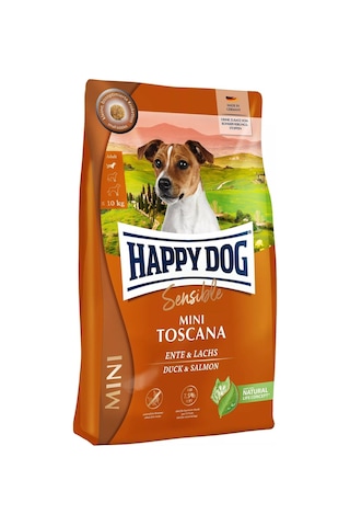 Happy Dog Sensible Mini Toscana Ördekli ve Somonlu Yetişkin Köpek Maması 4 KG