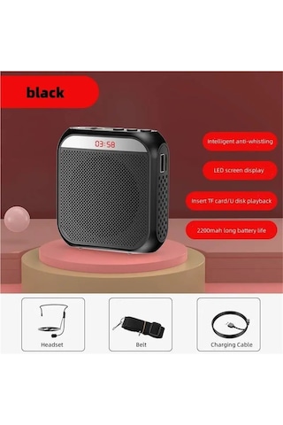 Jialan Headworn Mikrofon Hoparlör Ses Amplifikatörü Kaydedici