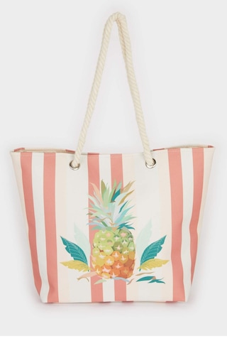 Defacto Kadın Ananas Desenli Plaj Çantası E7393axnskr1 Çok Renkli