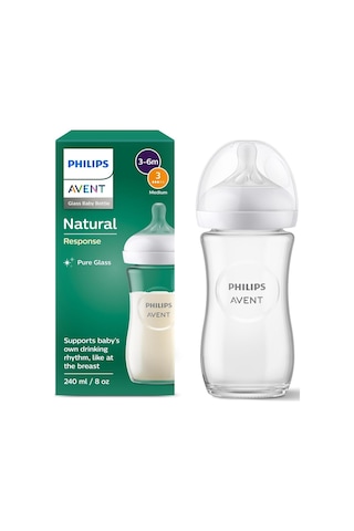 Philips Avent Natural Response Cam Biberon, 240ml, 3-6 Ay, Scy933/01