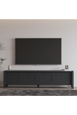Vachel 4 Kapaklı Modern Tv Sehpası Antrasit