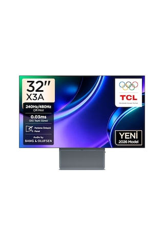 TCL 32X3A Gaming Monitörü 31.5" 0.03ms 240hz Uhd 4k Oled+ Oyuncu Monitörü B&o Ses, Dp 2.1