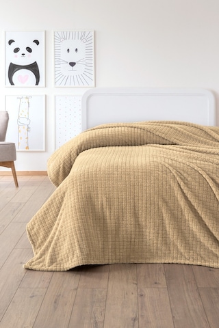 Tek Kişilik Wellsoft Battaniye - Yumuşak, Polar, Peluş Battaniye - 160x210 Cm Devetuyu Deve Tüyü