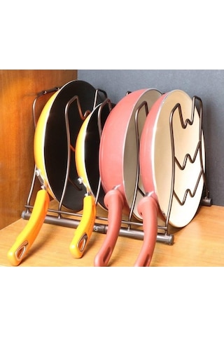 Maoyaya Mutfak Dolabı Ve Tezgahı İçin Pan Organizatör Rafı, Bronz Renk Bronz