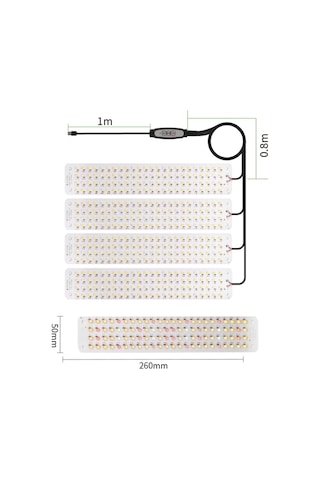 Sones 5v Usb Panel Bitki Işığı Akıllı Karartma Zamanlama Led Bitki Büyüme Işığı, Boyut: 4 Kafa Tam Spektrum Diğer
