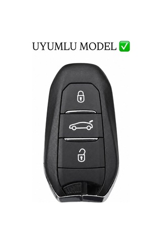 Cıtroen Peugeot 208 308 3008 5008 Süet Deri Anahtar Kılıfı