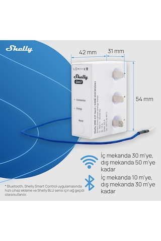 Shelly 3em-63t Gen3 Akıllı 3 Faz Enerji Ölçer