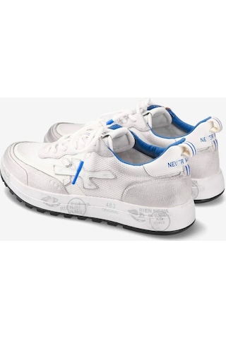 Premiata Limited Edition Erkek Sneakers Nous 6657 Beyaz - Mavi
