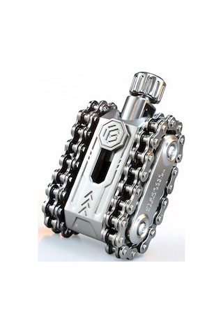 Edc Yeni Nesil Stres Çarkı: Zincir Mekanizmalı Tank Fidget Silver