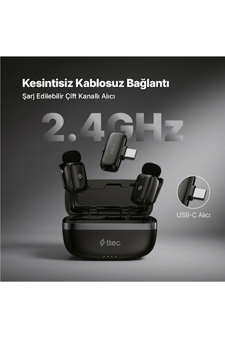 Gomic Mini Tak&çalıştır,gürültü Engelleme,profesyonel 2'li Evrensel Kablosuz Yaka Mikrofon Kit