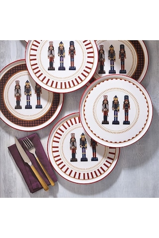 Fecra Kurşun Asker 6 Parça Servis Tabağı Seti