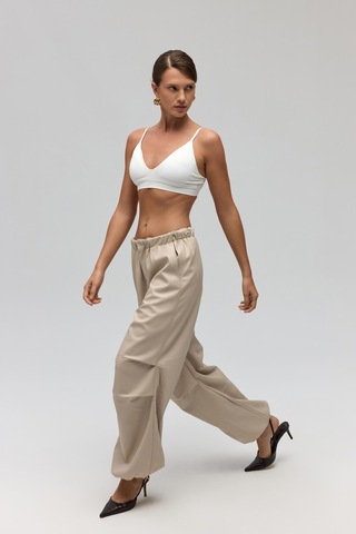 Mai Collection Mai Studios Co. Dion Bej Deri Pantolon Bej
