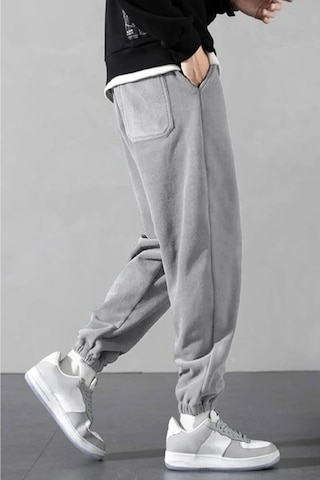 Genius Store Polar Kumaş Oversize Erkek Eşofman Altı Gri