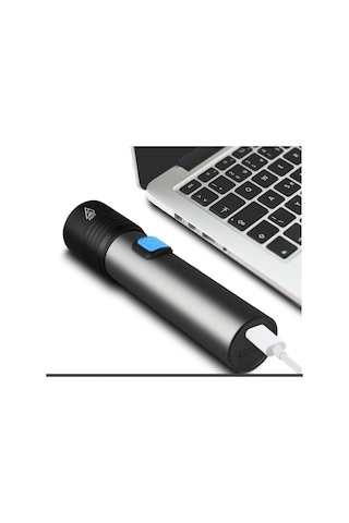 Watton Mini Profesyonel En Güçlü El Feneri Wt-015 Gri