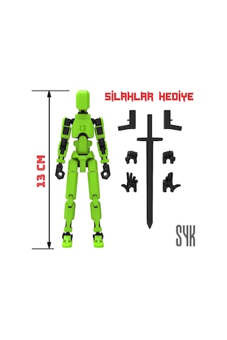 Robot 13 Dummy Yeşil Siyah Tüm Eklemleri Hareketli Aksiyon Figürü Oyuncak Robot 13 Dummy Yeşil Siyah Tüm Eklemleri Hareketli Aksiyon Figürü Oyuncak