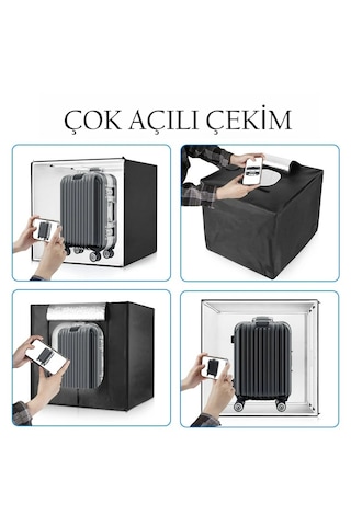 Hpytech Led Işıklı Ürün Fotoğraf Çekim Kabini-büyük Stüdyo Çad...