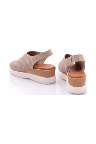 Dgn 2521405 Kadin Kalin Taban Sandalet Bej