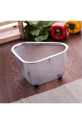 PASLANMAZ ÇELİK LAVABO İÇİ SÜZGEÇ-MİNİ ÇÖP KUTUSU