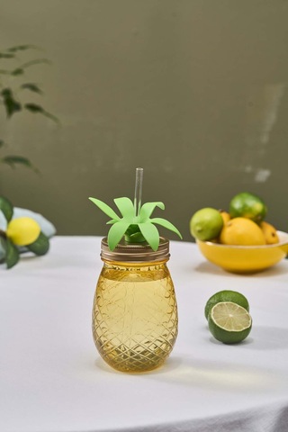 Karaca Ananas Transparent Pipetli Su Şişesi 550 Ml