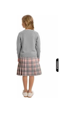 Xo Kids Kız Çocuk Elbise 8-12 Yaş 4069 Gri