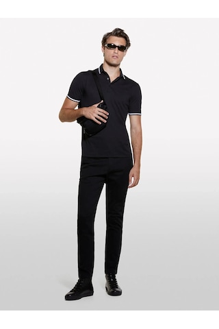 Sisley Slim Fit Vintage Efekt Chino Pantolon Erkek Siyah Pantolon - 325a4dm6sf02y